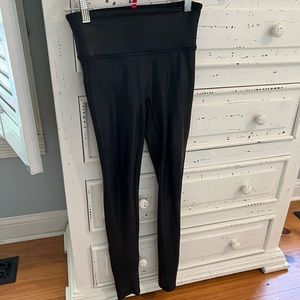 Spank faux leather leggings